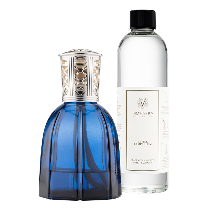 LAMPARFUM VETRO BLU CAPRI + REFILL 500 ML